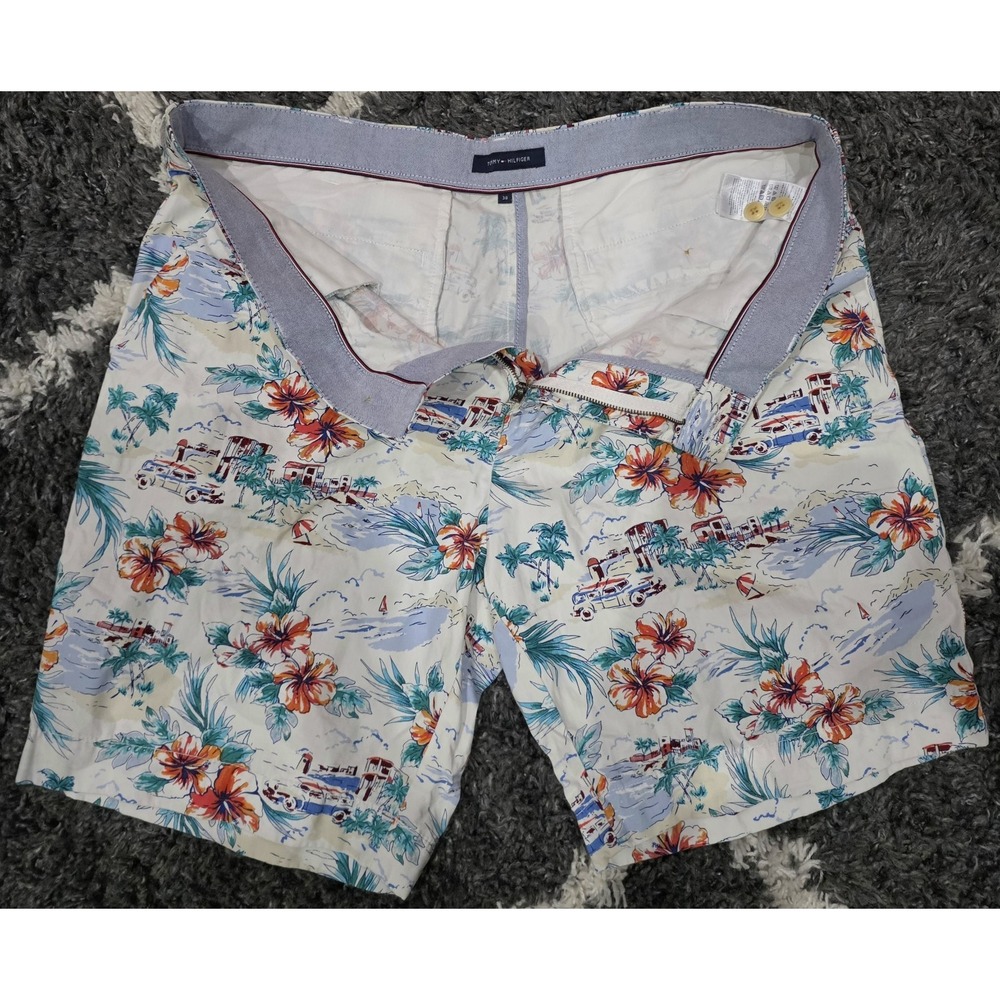 Tommy Hilfiger Mens Shorts Size 38 Floral-Themed Beach Shorts - Classic Chino